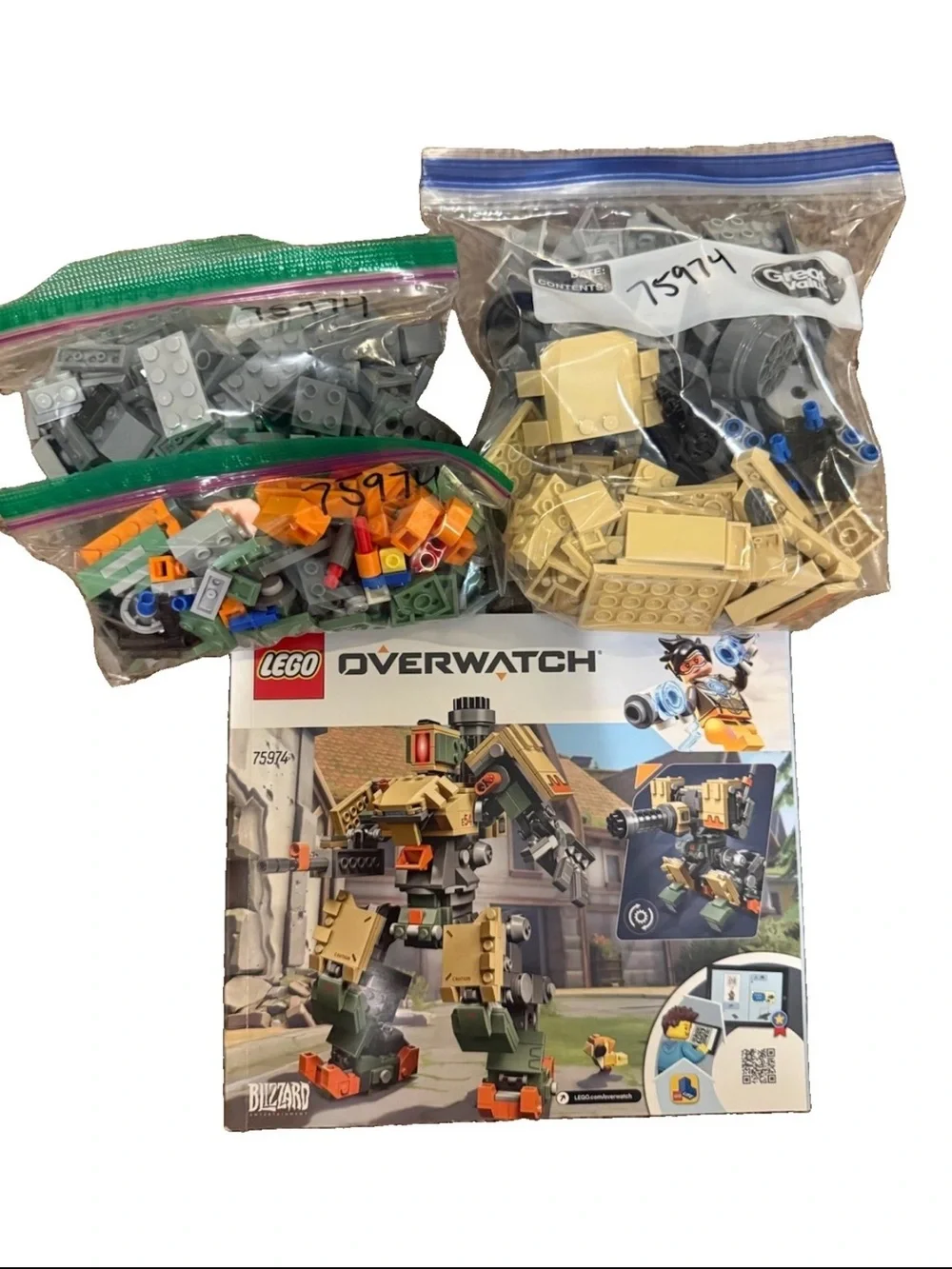 RETIRED LEGO Set Overwatch: Bastion (75974) , Manual, No Box